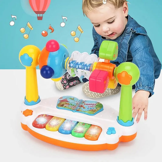 Baby Rotating Musical Piano Toy Infant Keyboard Sound Set
