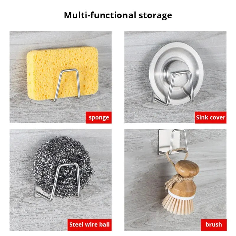 Stainless Steel Sink Sponge Rack Kitchen Sponge Holder