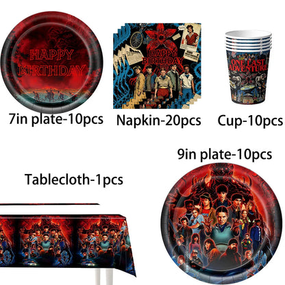 Birthday Party Supplies Set Disposable Tableware Decor