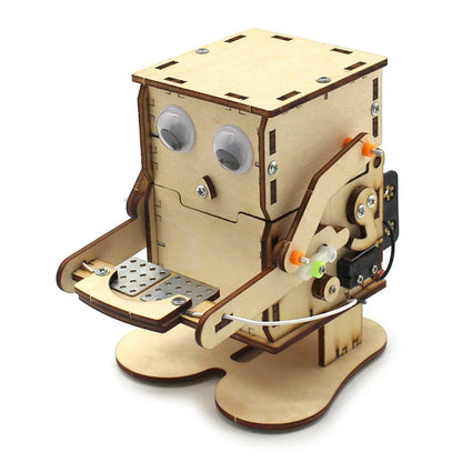 DIY Coin Eating Robot Wood Kit STEM Science Experiment