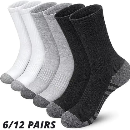 Men Non Slip Athletic Crew Socks Ground Gripping Sports