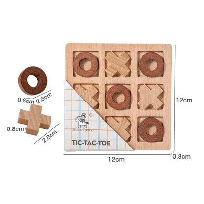 Wooden Tic Tac Toe Game Mini Educational Chess Toy