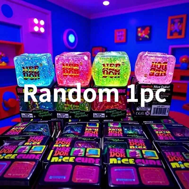 Glow in the Dark Ice Cube Squishy Stress Relief Toy