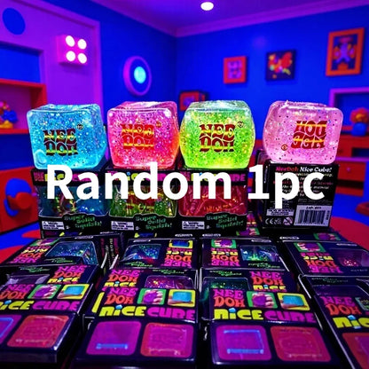 Glow in the Dark Ice Cube Squishy Stress Relief Toy