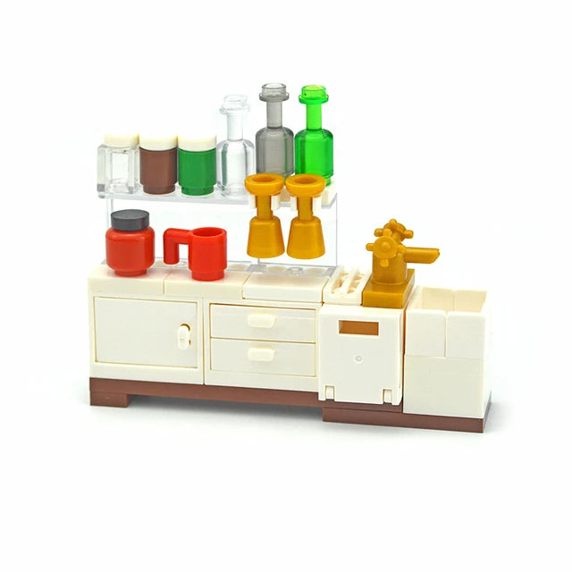 City Food Building Blocks Set Play Food MOC Bricks