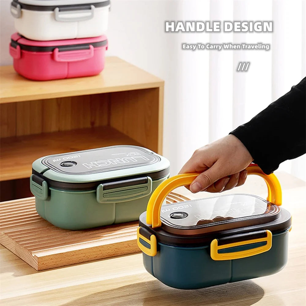 1200ML 2 Layer Bento Lunch Box Thermal Insulated Food Container