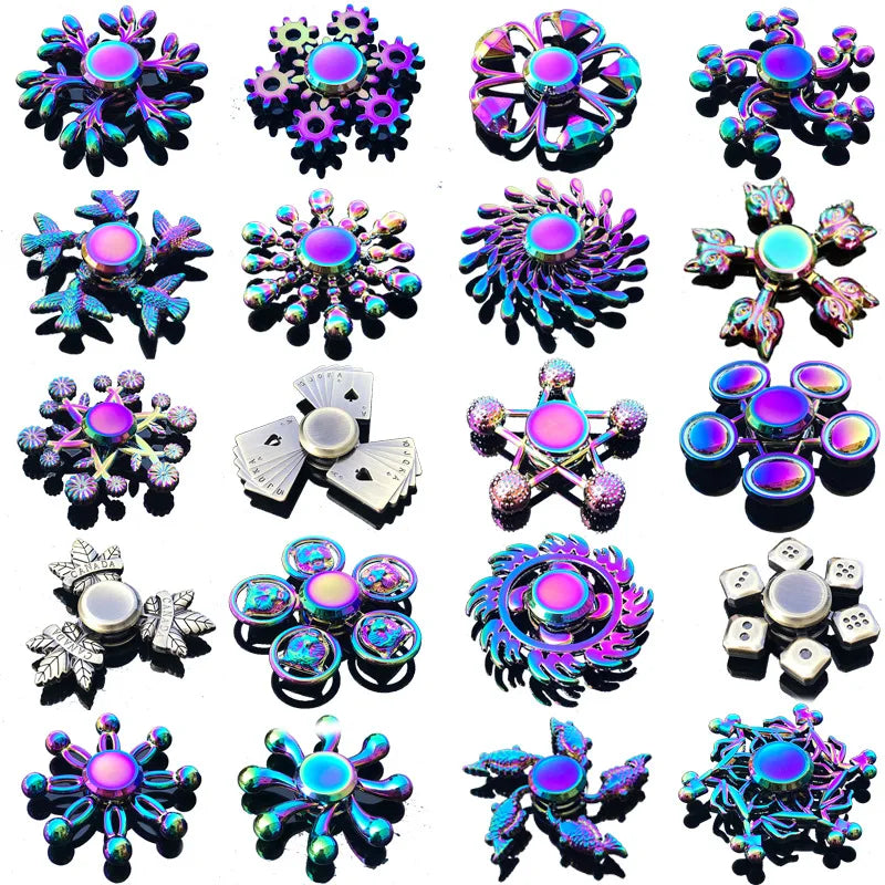Rainbow Metal Fidget Spinner Colorful High Speed Toy