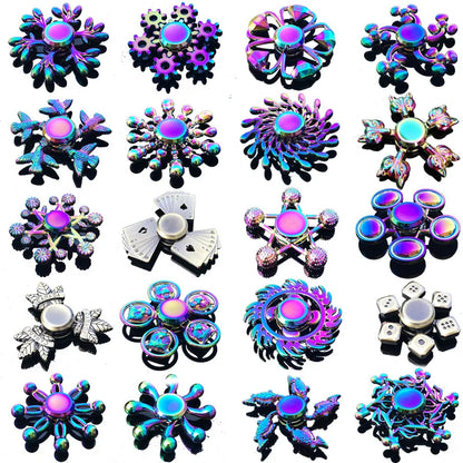 Rainbow Metal Fidget Spinner Colorful High Speed Toy