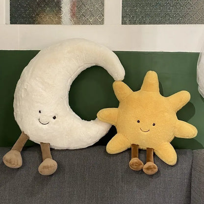 Cartoon Weather Plush Throw Pillow Sun Moon Stuffed