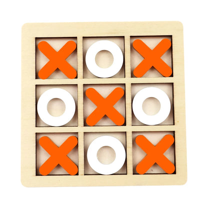 Wooden Tic Tac Toe Game Mini Educational Chess Toy
