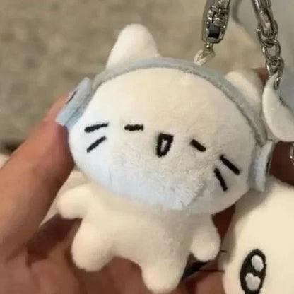 Cute Cat Plush Keychain Cartoon Animal Bag Charm Pendant