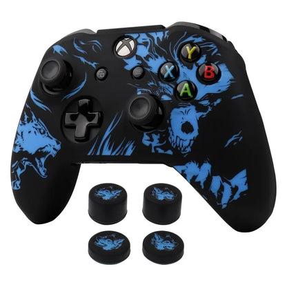 Laser Carving Soft Silicone Cover For Xbox One S Controller Skin Case Gamepad Joystick Accessories for Xbox One X