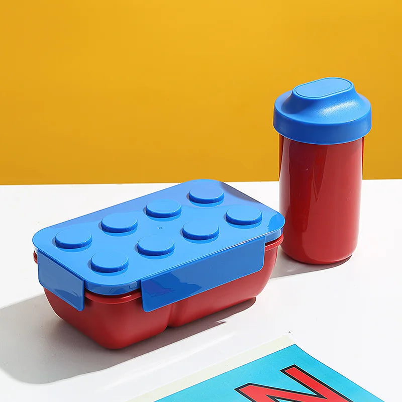 Building Blocks Bento Box for Kids Creative Sealed Outdoor Picnic Container