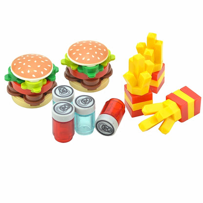 City Food Building Blocks Set Play Food MOC Bricks