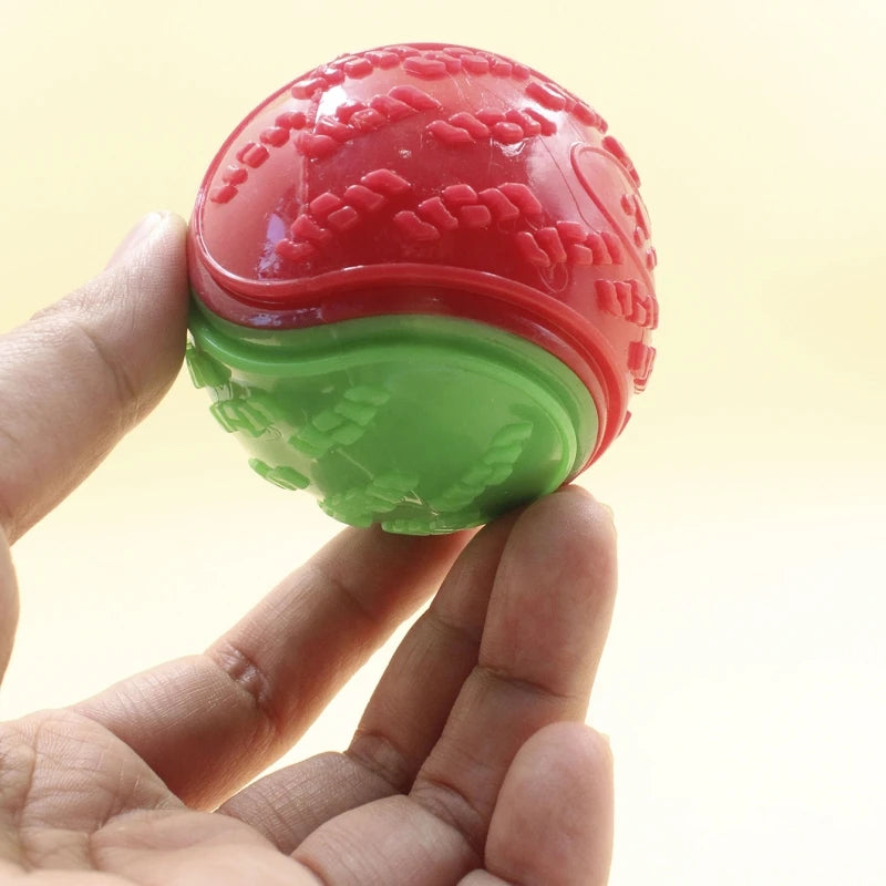 Soft TPR Squeaky Dog Ball Interactive Teeth Cleaning Toy
