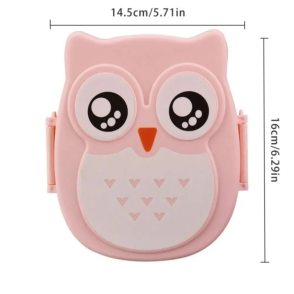Portable Plastic Children Bento Lunch Box Student Cartoon Food Container