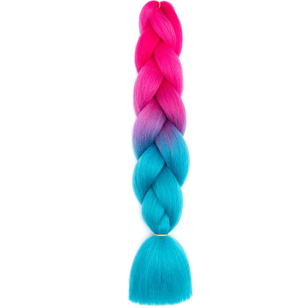 24 Inch Jumbo Braiding Hair Synthetic Afro Ombre Extensions