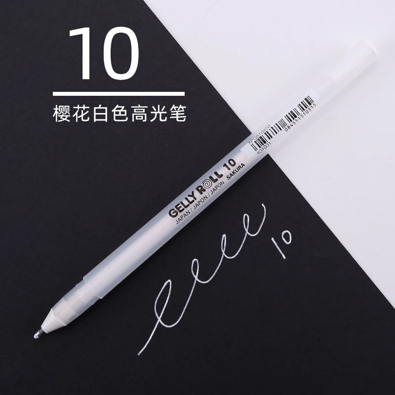 White Gel Pens For Art Opaque Highlight Markers Fine Medium Bold