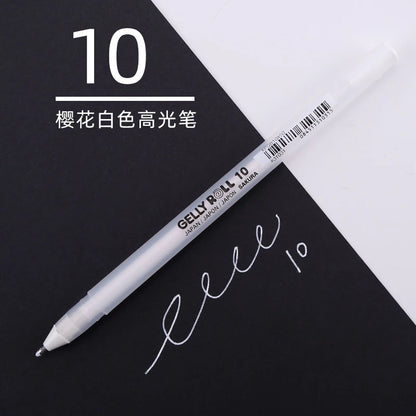 White Gel Pens For Art Opaque Highlight Markers Fine Medium Bold
