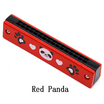 Children Wooden Harmonica Toy Beginner Music Instrument