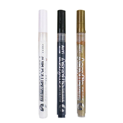 Acrylic Markers Paint Pen Set Extra Fine Tip Art Markers 3Pcs