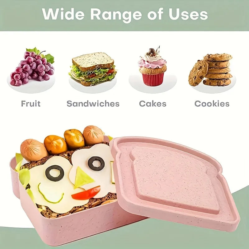 1/3pcs Reusable Bento Sandwich Box Set with Lid Microwave Safe Stackable Container for School Outdoor Picnic Kitchen Organizer