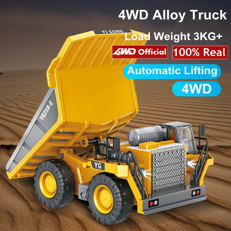 RC Excavator Dump Truck Toy 4WD Remote Control Model