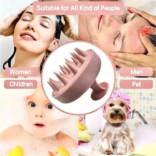Silicone Shampoo Brush Scalp Massager Hair Wash Comb