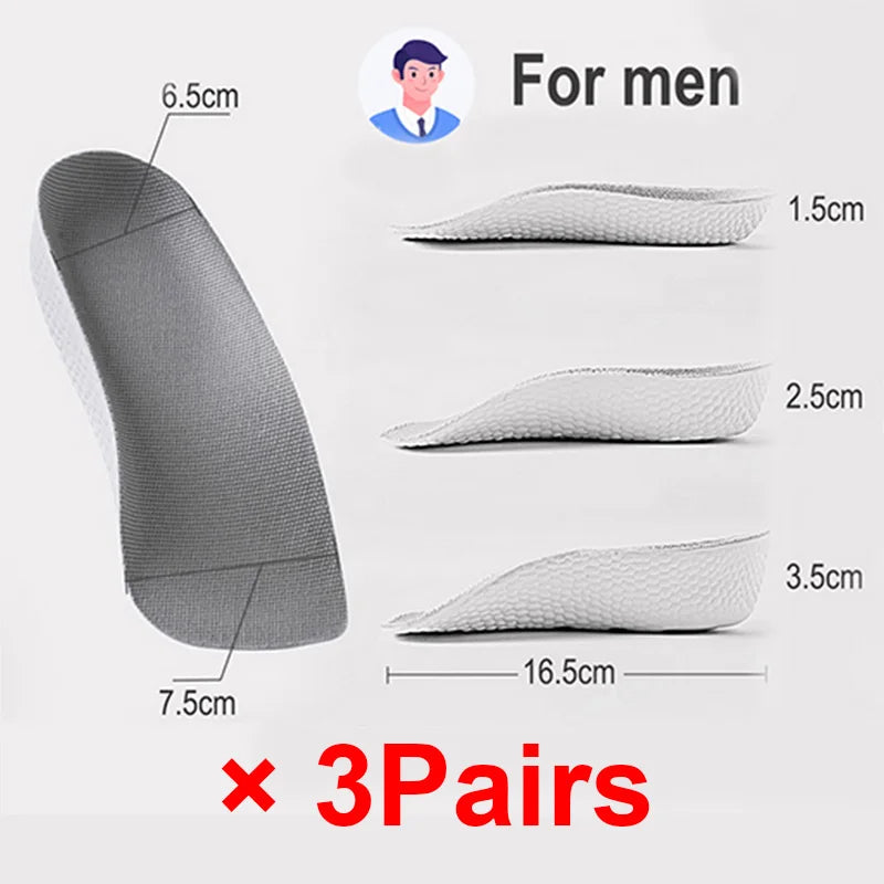 Arch Support Height Increase Insoles 7 Points Lifts Pads