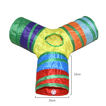 Foldable Cat Tunnel Tube Collapsible Pet Play Tunnel