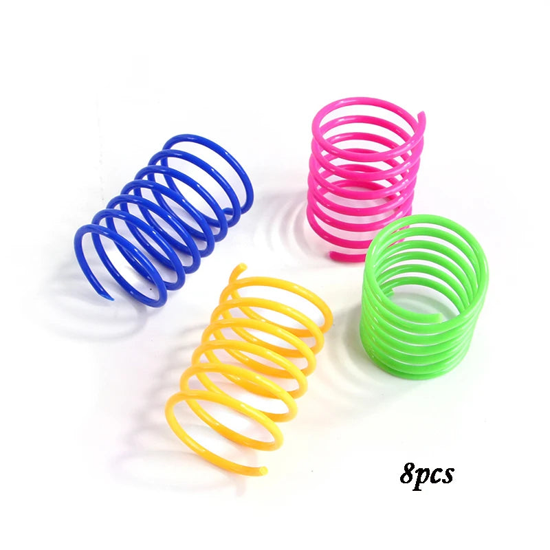 Heavy Gauge Cat Spring Toy Colorful Coil Spiral