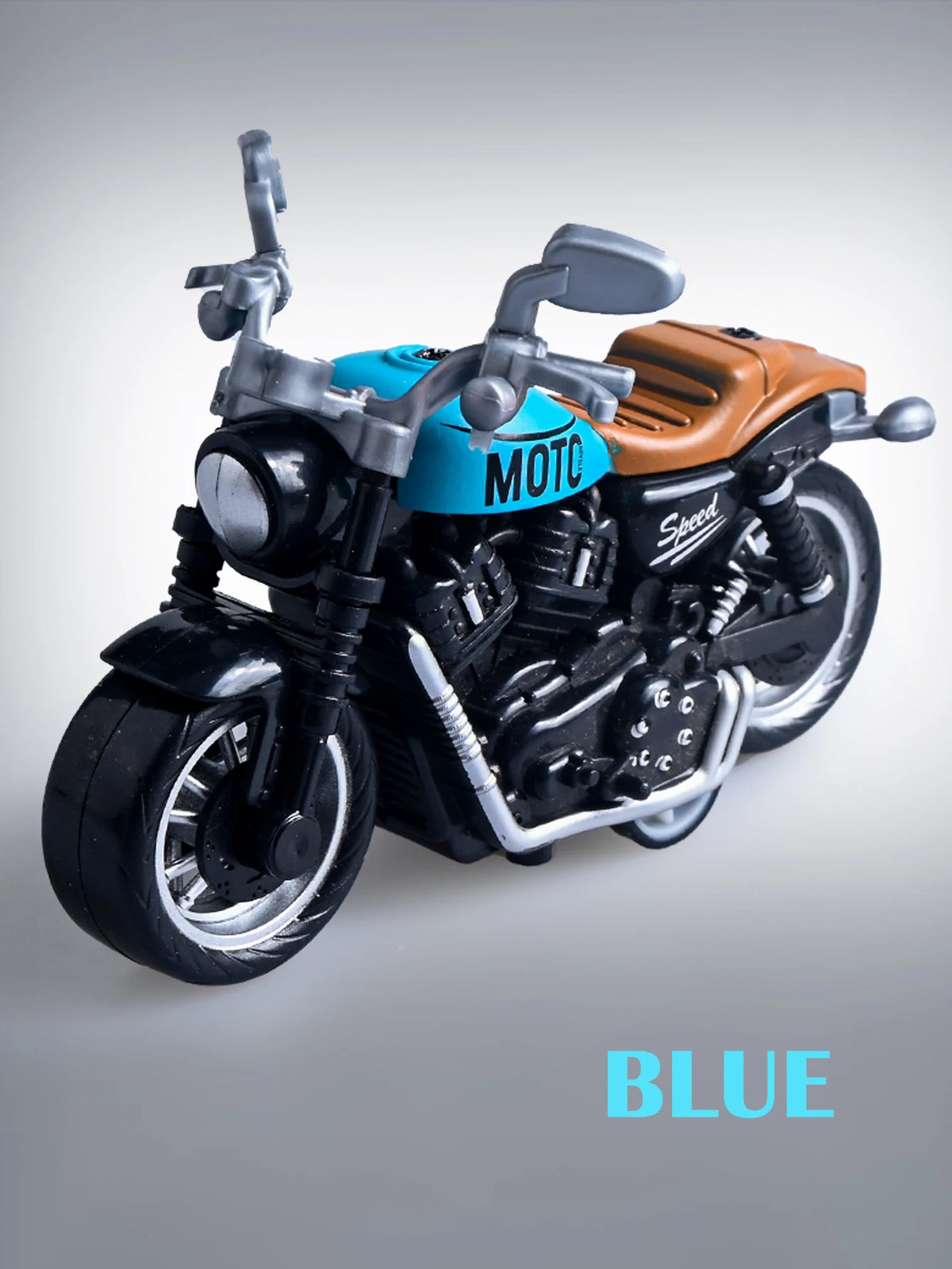 Model Diecast Motocycle Toys Ornament, 1:18/1:36 Car Rotating Rubber Rires Desktop Ornament Gifts