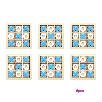 Wooden Tic Tac Toe Game Mini Educational Chess Toy