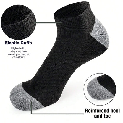 Sweat Absorbing Odor Proof Low Cut Socks Breathable 10 Pack