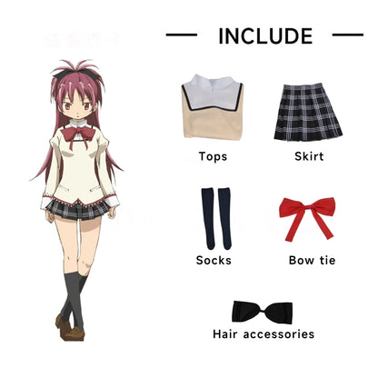 Kaname Madoka Akemi Homura Cosplay Costume School Uniform Puella Magi Madoka Magica Adult Anime Halloween Costumes Women Game