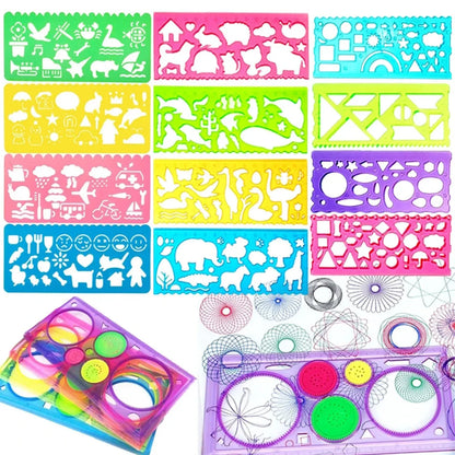 Spirograph Drawing Stencil Set Geometry Painting Ruler