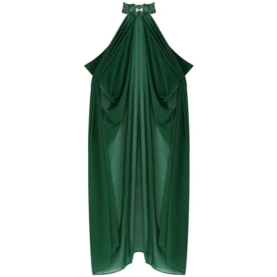 Women Medieval Shawl Cape Chiffon Gothic Wicca Robe Cosplay Dress Cloak Halloween Costume Thin Shawl Cape Stage Costume