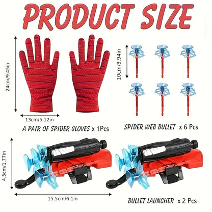 Spider Web Launcher Wrist Toy Set 2 Pack Superhero Accessories