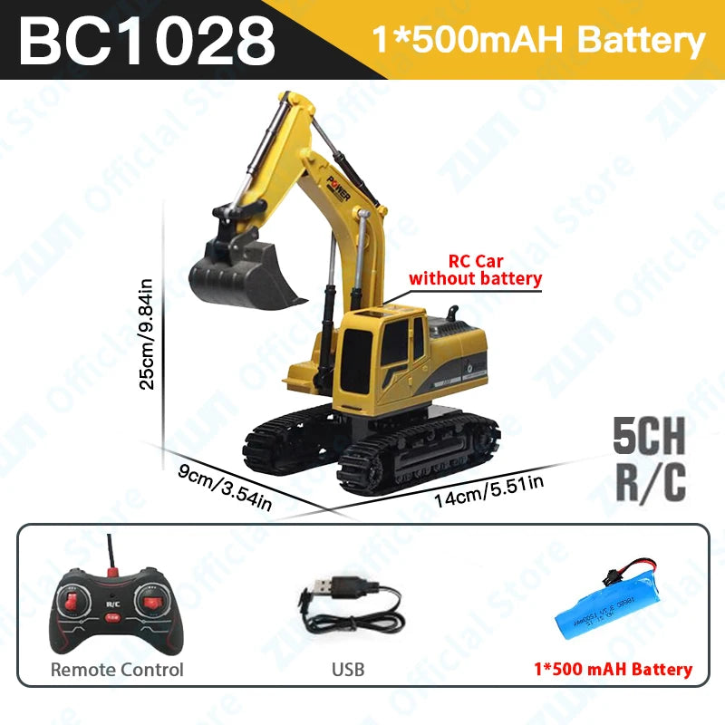 2.4G RC Remote Control Excavator Dump Truck Toy