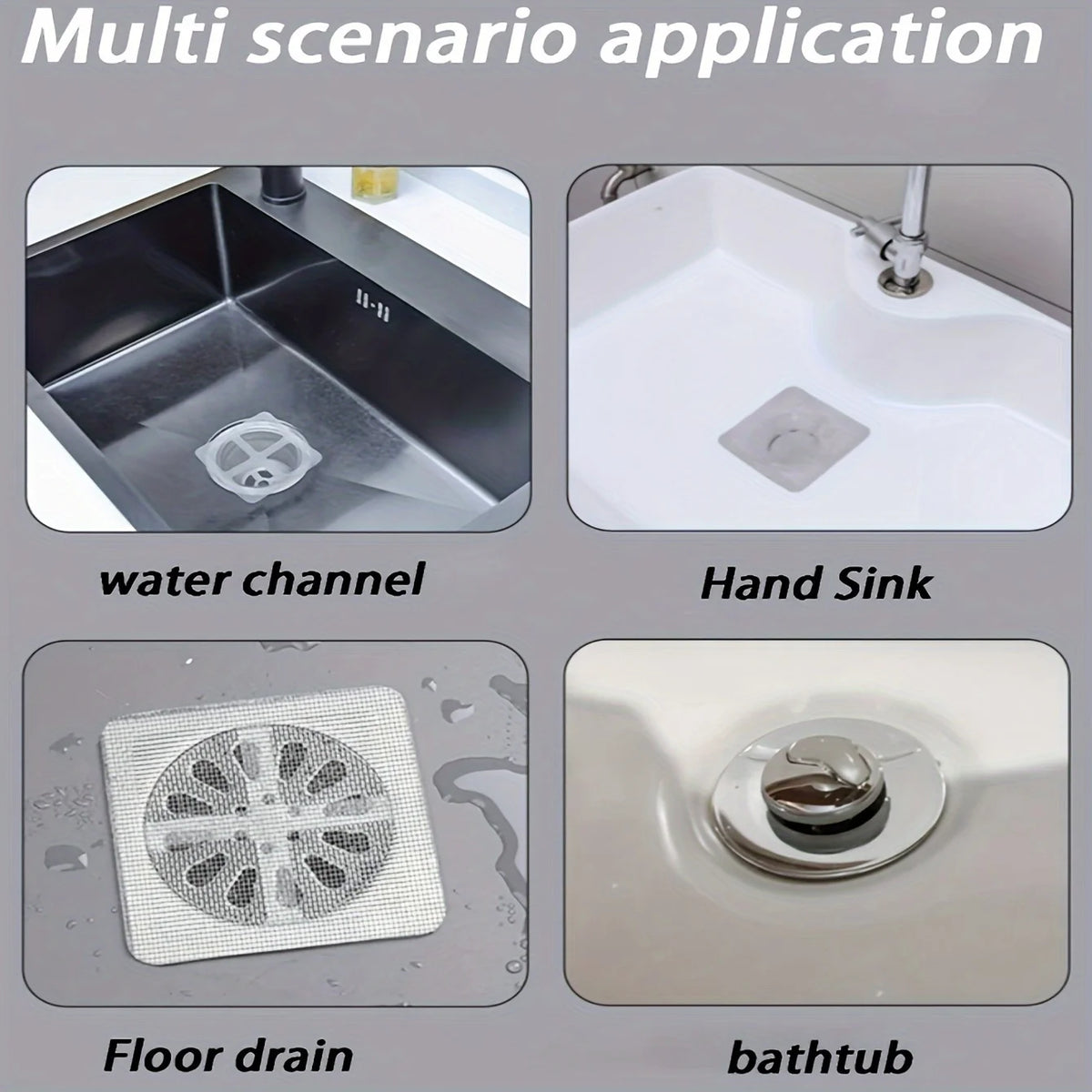 Floor Drain Sticker Bathroom Hair Filter Net Sewer Mesh