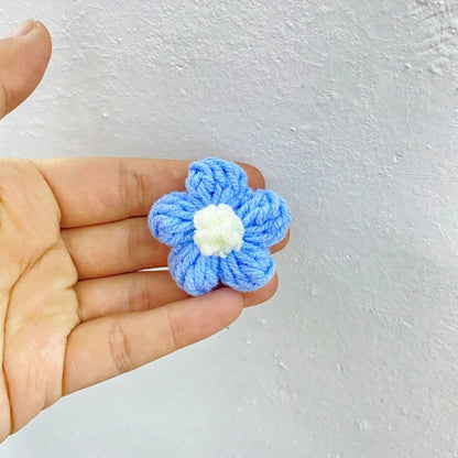 Hand Knitted Fabric Flowers DIY Sewing Craft Appliques