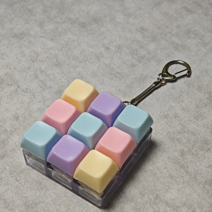Decompression Keyboard Key Fidget Keychain Finger Pinch Toy