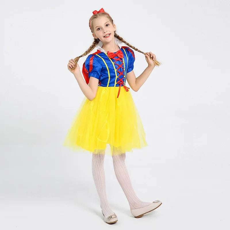 Snow White Princess Dress Up Halloween Cape Costume