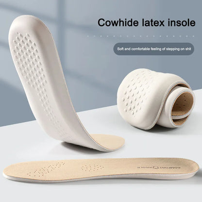 Cowhide Leather Insoles Arch Support Shoe Inserts
