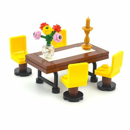 City Food Building Blocks Set Play Food MOC Bricks
