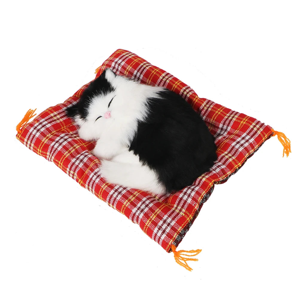 Simulation Sleeping Cat Dashboard Decoration Plush Ornament
