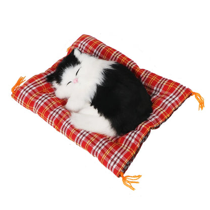 Simulation Sleeping Cat Dashboard Decoration Plush Ornament