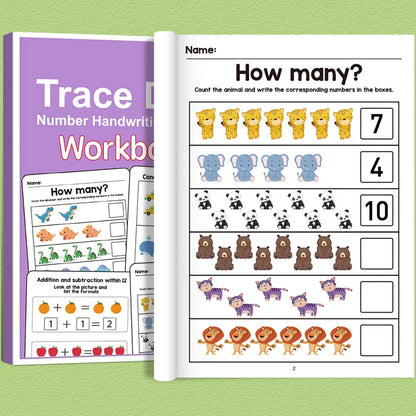 Children Math Tracing Addition Subtraction Workbook Activity