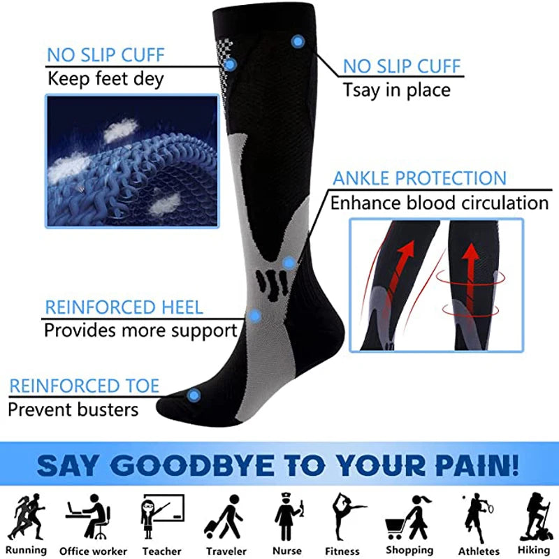 20 to 30 mmHg Compression Socks High Stockings Pack