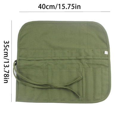 Painting Brushes Canvas Storage Bag, 22 Slots Watercolour and Gouache Brushes Calligraphy Brushes Storage Bag, Roll up Pen Bag